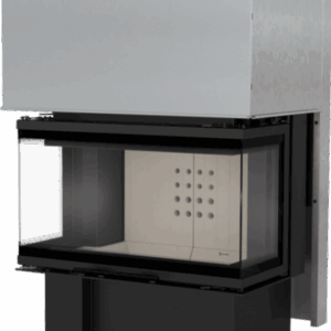 Modularni kamin NBC/EASY BOX 7 kW Ø 160 jekleno ohišje črne barve