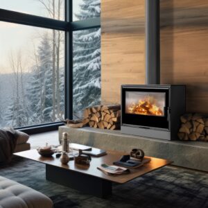 Jeklena peč na drva KRATKI KARI 80 Ø 180 12 kW