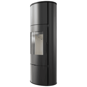Jeklena peč na drva KRATKI ROLLO High 7 kW Ø 150 črn thermotec