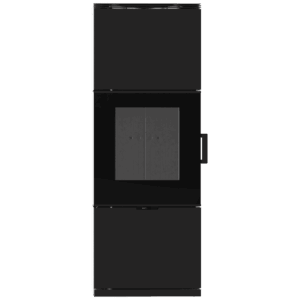 PIEC STALOWY KOZA INGA 8 kW Ø 150 z domykaniem w standardzie z czarnym termotec