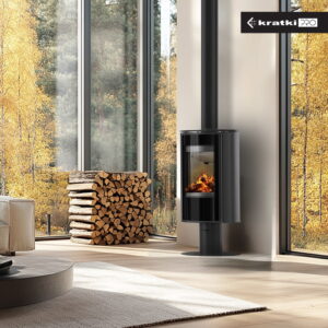 Jeklena peč na podstavku KRATKI ERIK Ø 150 5,5 kW