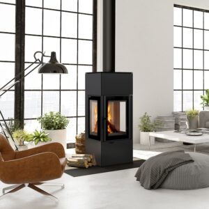 Jeklena peč na drva KRATKI THOR VIEW Ø 150 8 kW