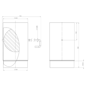Damper Ø 200 black