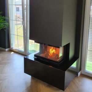 Jekleni kamin KRATKI NBC 680/280 7 kW Ø 160 črn thermotec