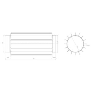 Steel radiator Ø 150