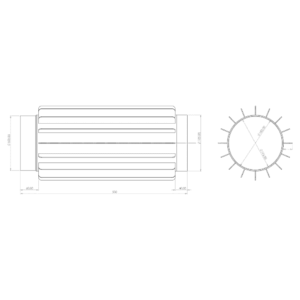 Steel radiator Ø 180