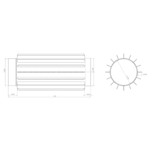 Steel radiator Ø 200
