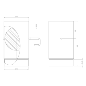 Damper Ø 160 black