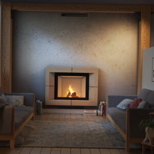 Jekleni kamin KRATKI NADIA 13 kW Ø 200