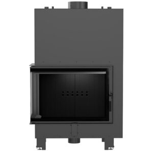 Vodni kamin KRATKI MBA Levi 17 kW Ø 200 črn termotec obloga