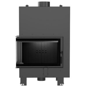 Vodni kamin KRATKI MBM Levi 12 kW Ø 180 črn termotec obloga