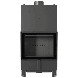 Vodni kamin KRATKI LUCY 12 kW Ø 200 Dvojno steklo črne termotec obloge