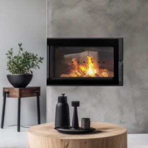 Desni jekleni zračni kamin KRATKI SIMPLE 6 kW 150