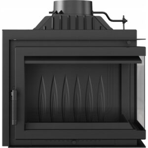 Litoželezni kamin KRATKI SIMPLE desni 8 kW Ø 200 komplet za vgradnjo 2